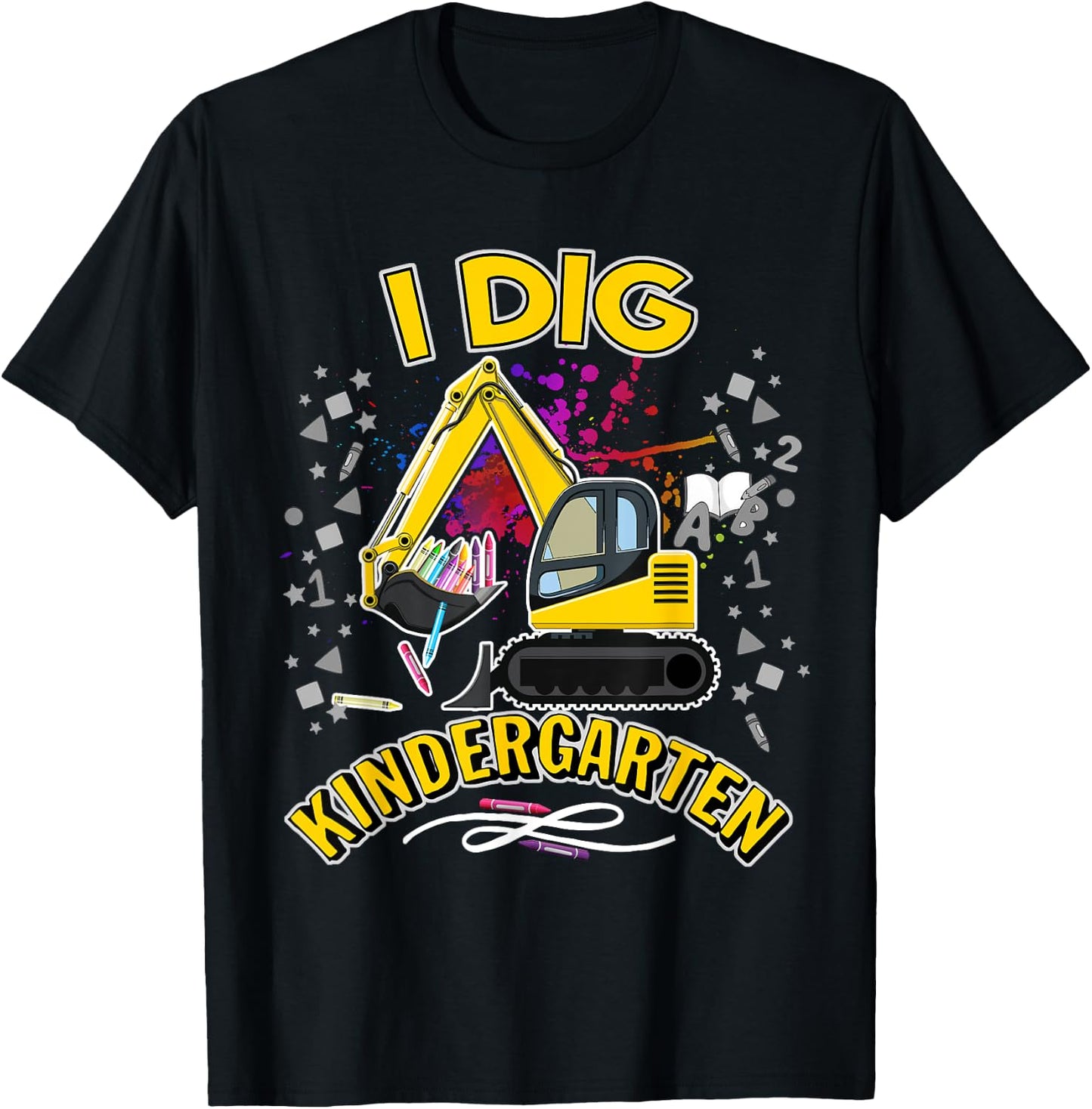 I Dig Kindergarten Students, Kids, Boys & Preschool Teachers T-Shirt - T-Shirt | Black