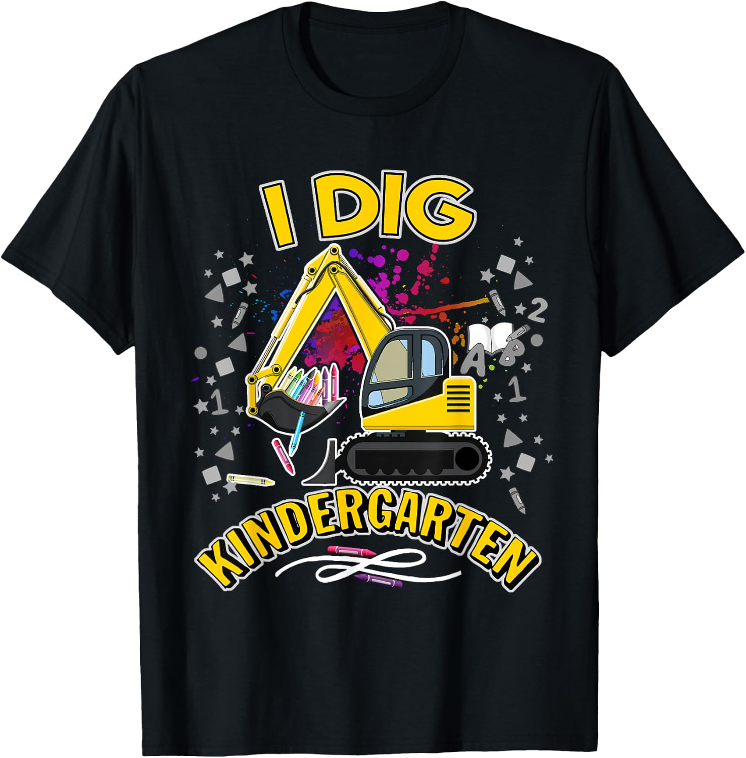 I Dig Kindergarten Students, Kids, Boys & Preschool Teachers T-Shirt - T-Shirt | Black