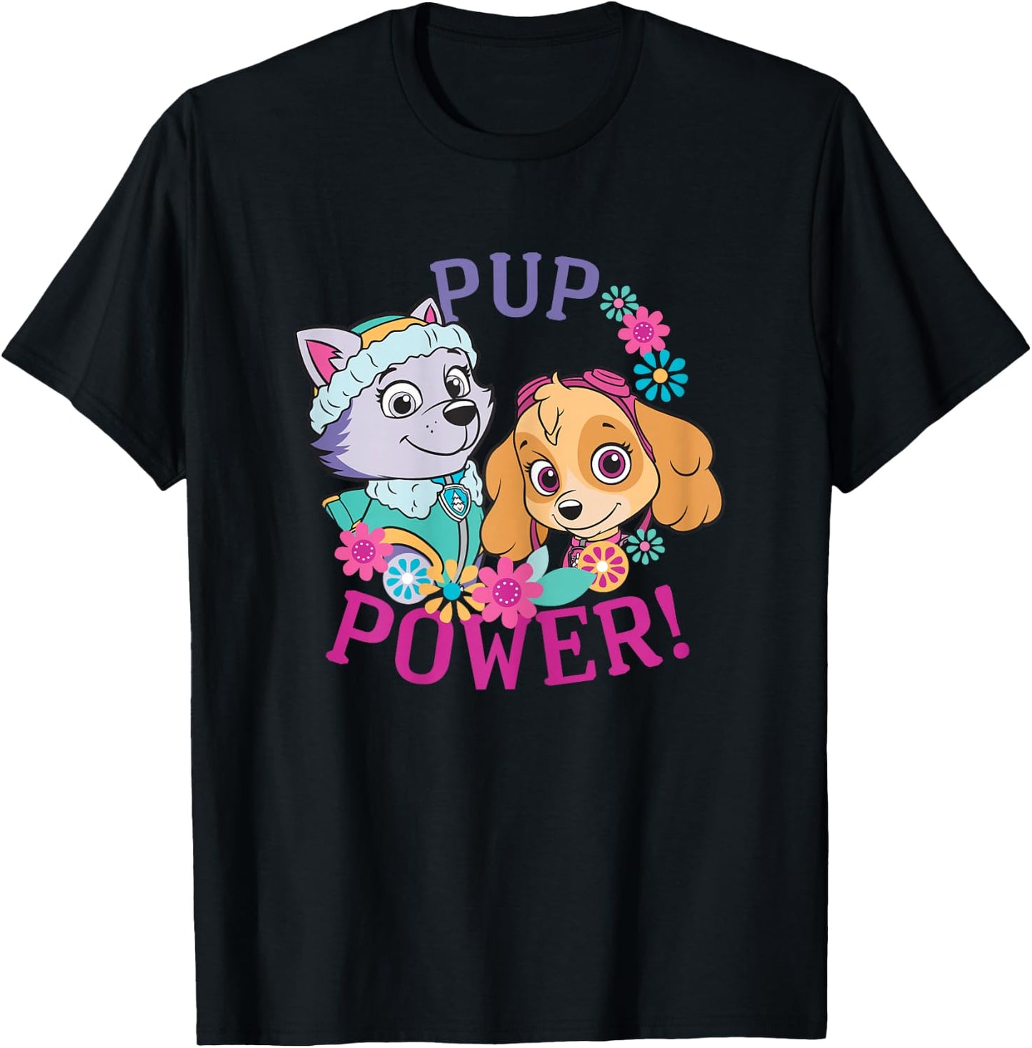 PAW Patrol "PUP POWER GIRL" Group T-Shirt - T-Shirt | Black