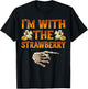 I'm With The Strawberry Shirt Costume Funny Halloween Couple T-Shirt - T-Shirt | Black