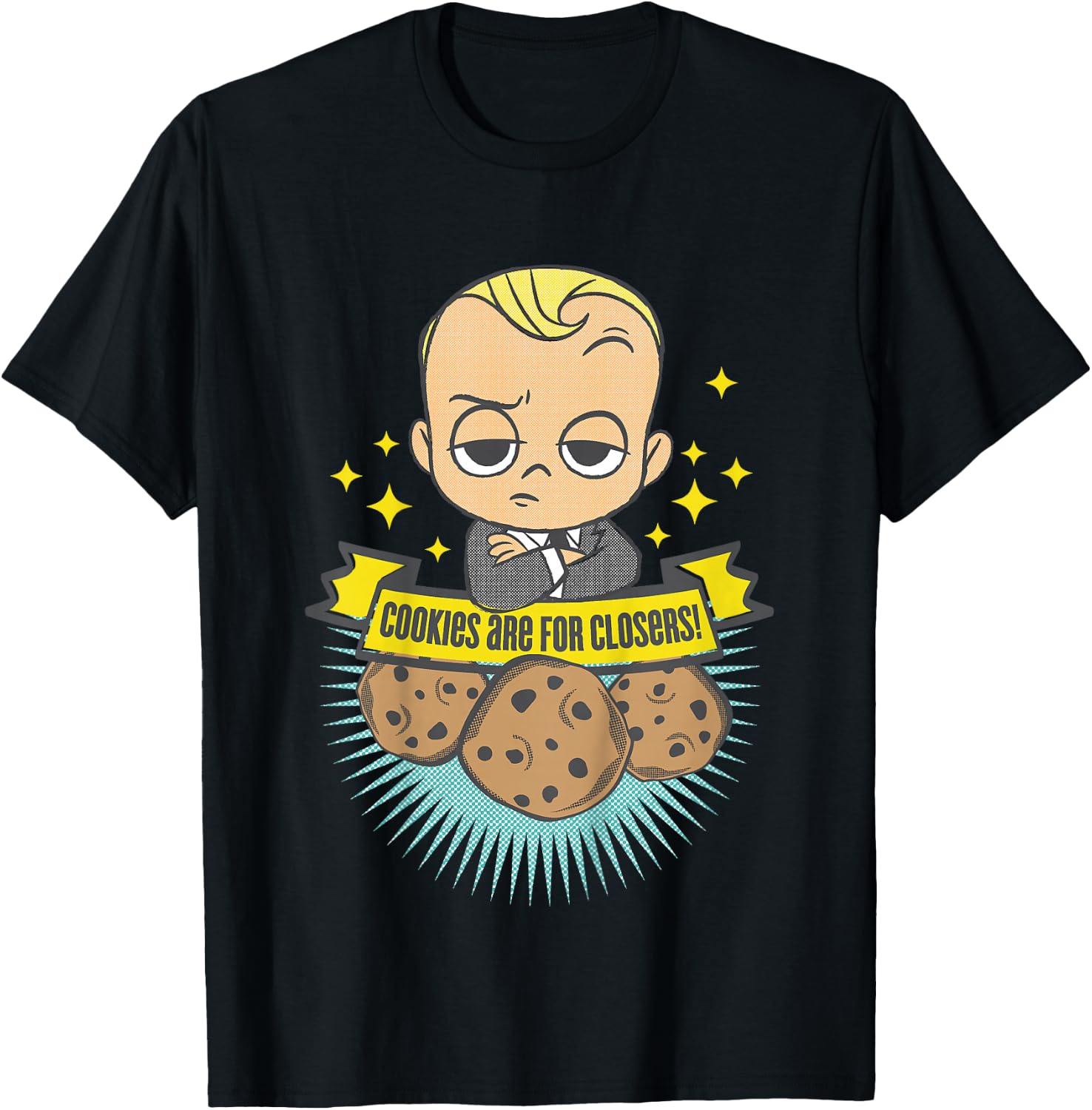 Kids DreamWorks The Boss Baby Cookies are for Closers T-Shirt - T-Shirt | Black