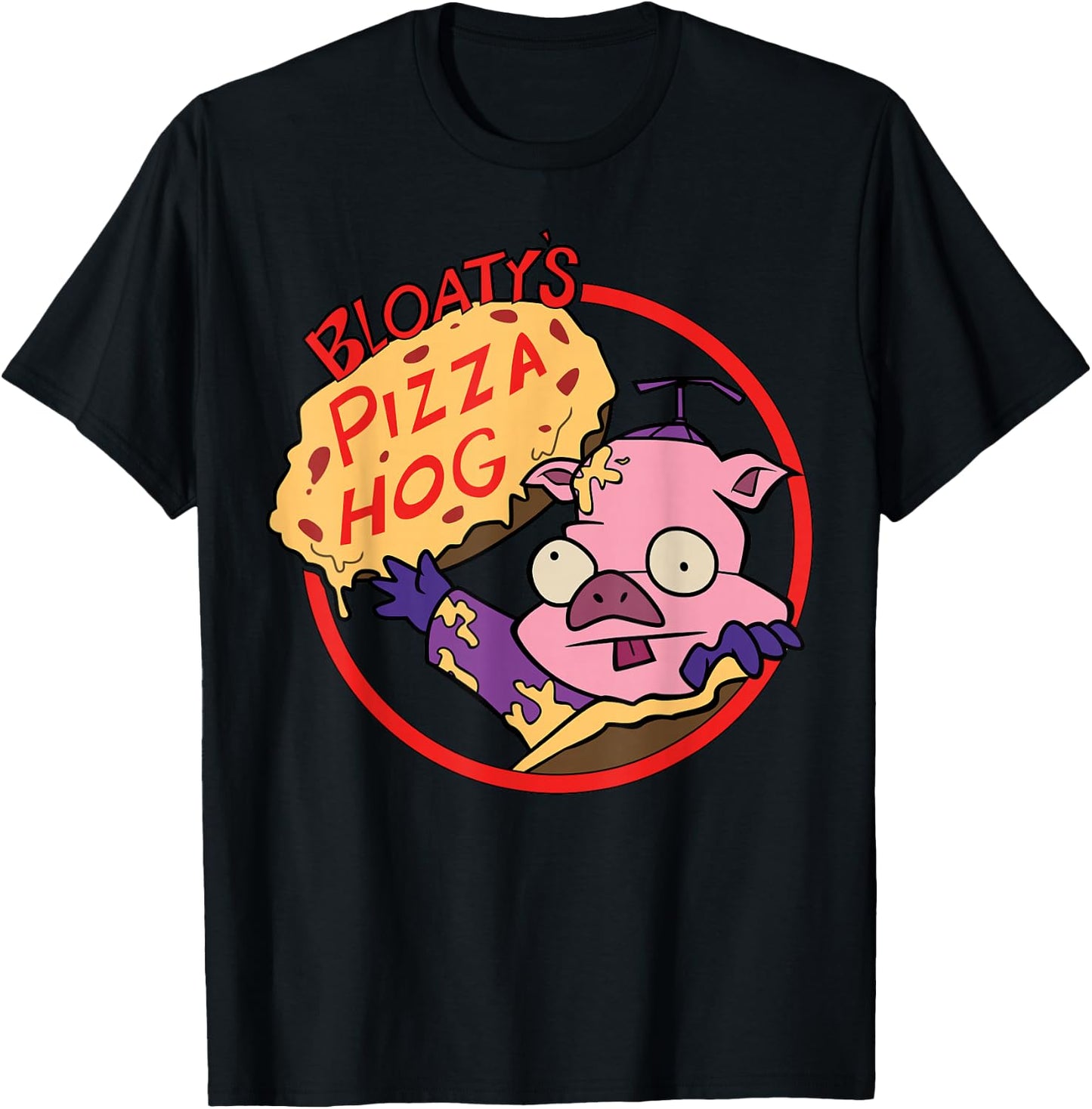 Nickelodeon Bloaty's Pizza Hog Graphic T-Shirt - T-Shirt | Black