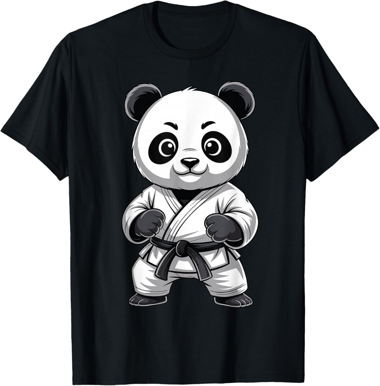 Panda Karate Judo Japan Japanese Funny Panda Graphic T-Shirt - T-Shirt | Black