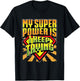 My Super Power Is I Keep Trying Teacher Growth Mindset Shirt T-Shirt - T-Shirt | Black