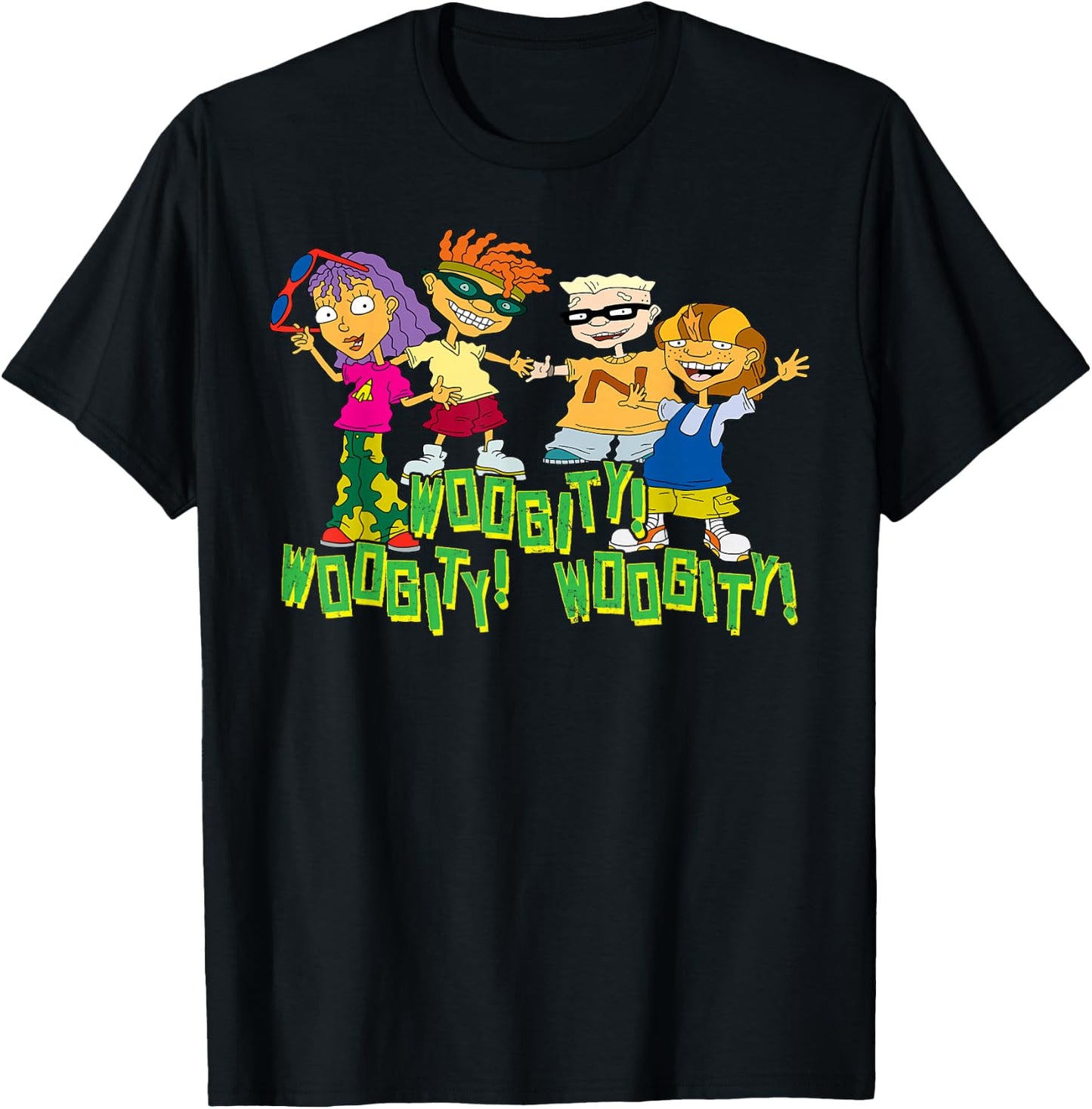 Nickelodeon Rocket Power Character Group Woogity T-Shirt - T-Shirt | Black