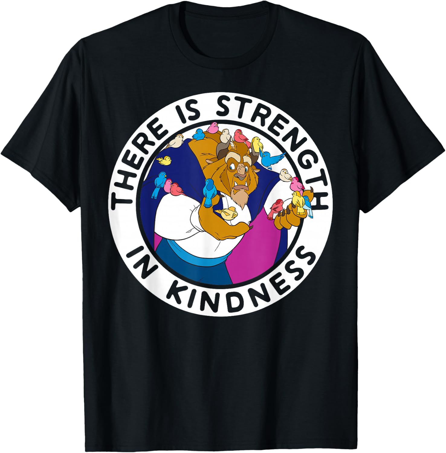 Disney Beauty And The Beast Strength In Kindness T-Shirt - T-Shirt | Black
