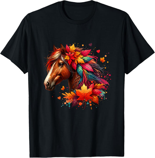Horse Girl Teens Women Horses Lover Riding Horse T-Shirt - T-Shirt | Black