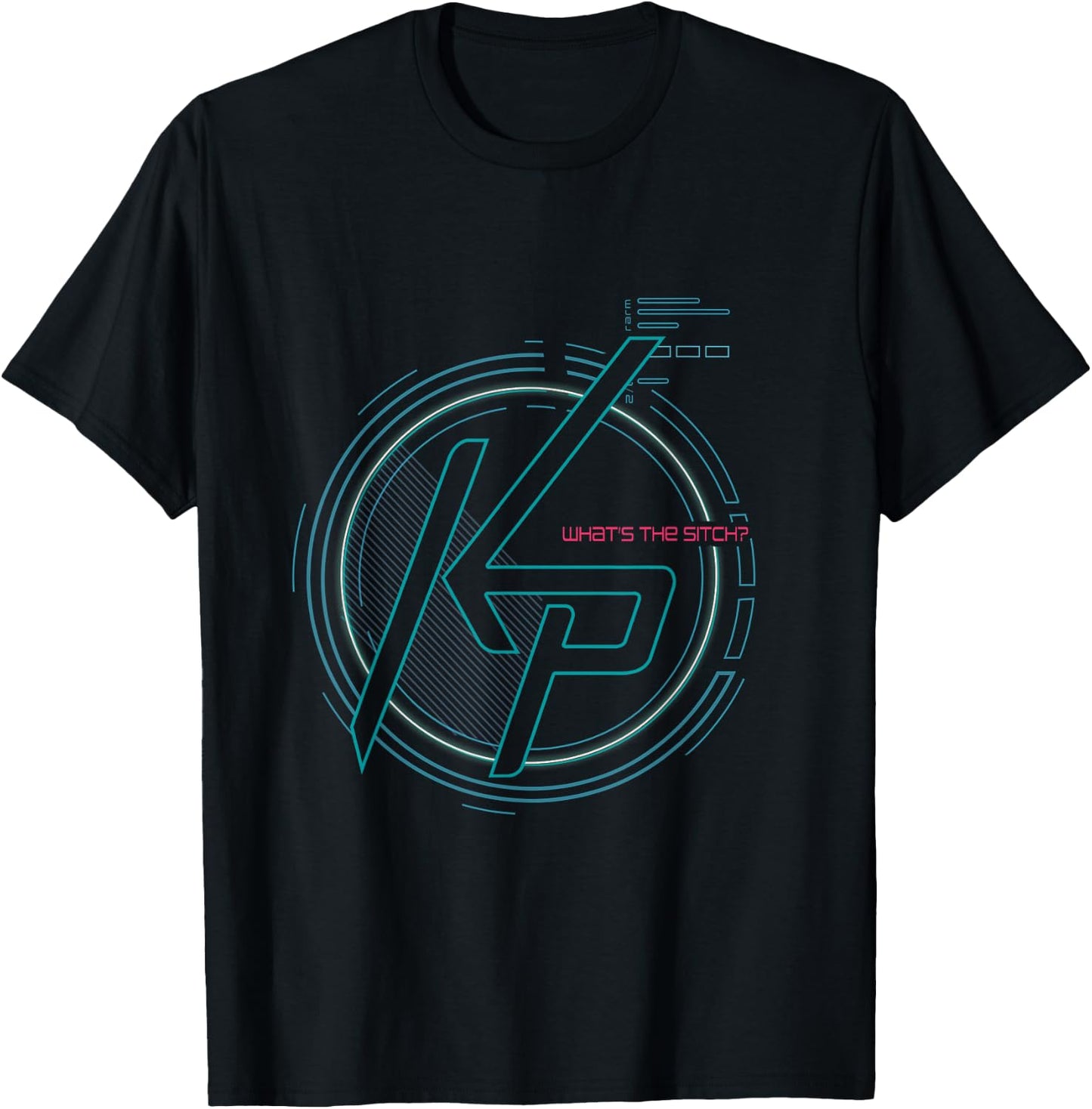 Kim Possible - Neon KP What's The Sitch Logo T-Shirt - T-Shirt | Black