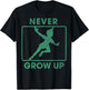 Disney Peter Pan Never Grow Up Silhouette Small T-Shirt - T-Shirt | Black