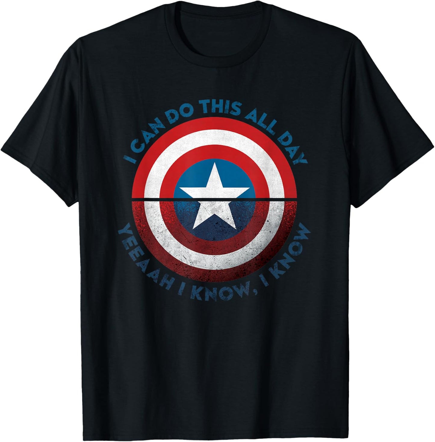 Avengers: Endgame Captain America Can Do This All Day T-Shirt - T-Shirt | Black