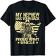 My Nephew Has Your Back - Proud Army Uncle Military Family T-Shirt - T-Shirt | Black