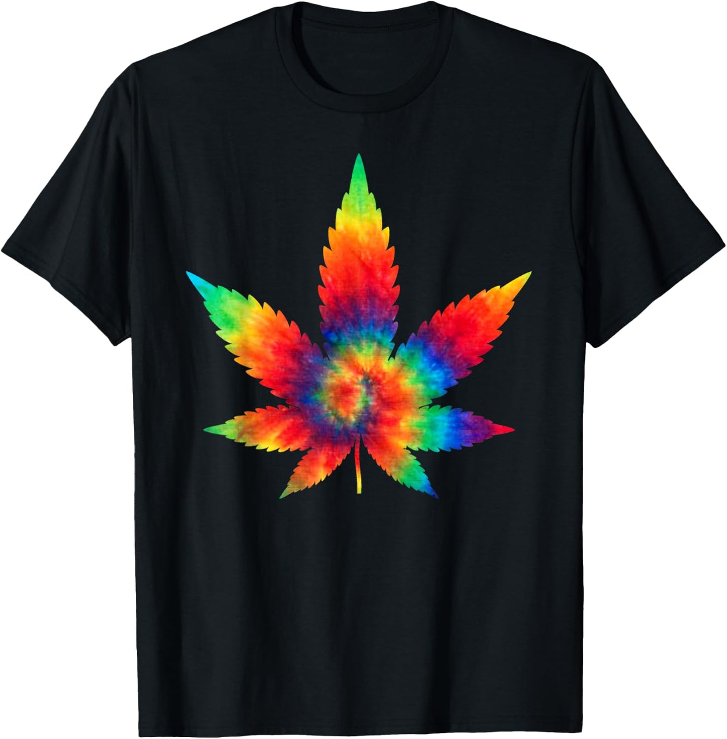 Cannabis - Weed Tie Dye Hippie Stoner Shirt Gift T-Shirt - T-Shirt | Black