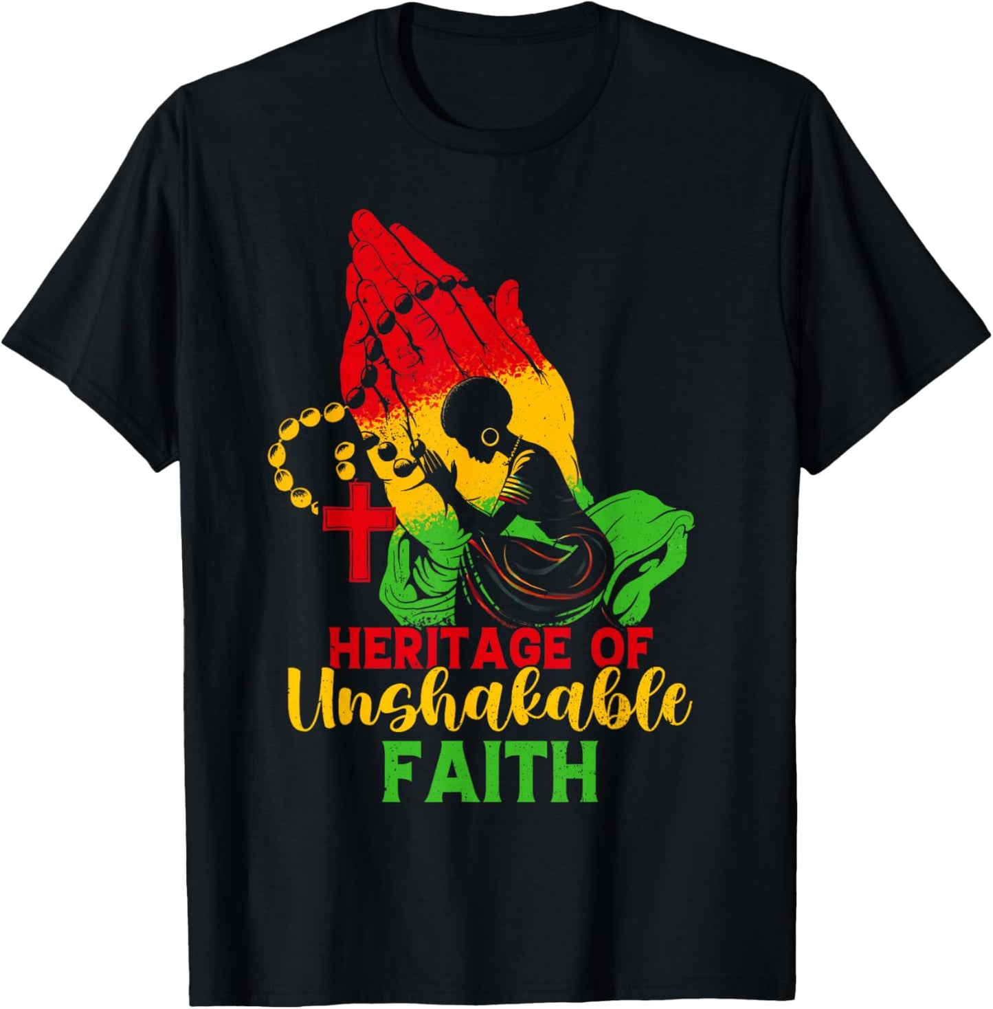 Black History Faith Christian -Adults Kids African American Christian T-Shirt - T-Shirt | Black