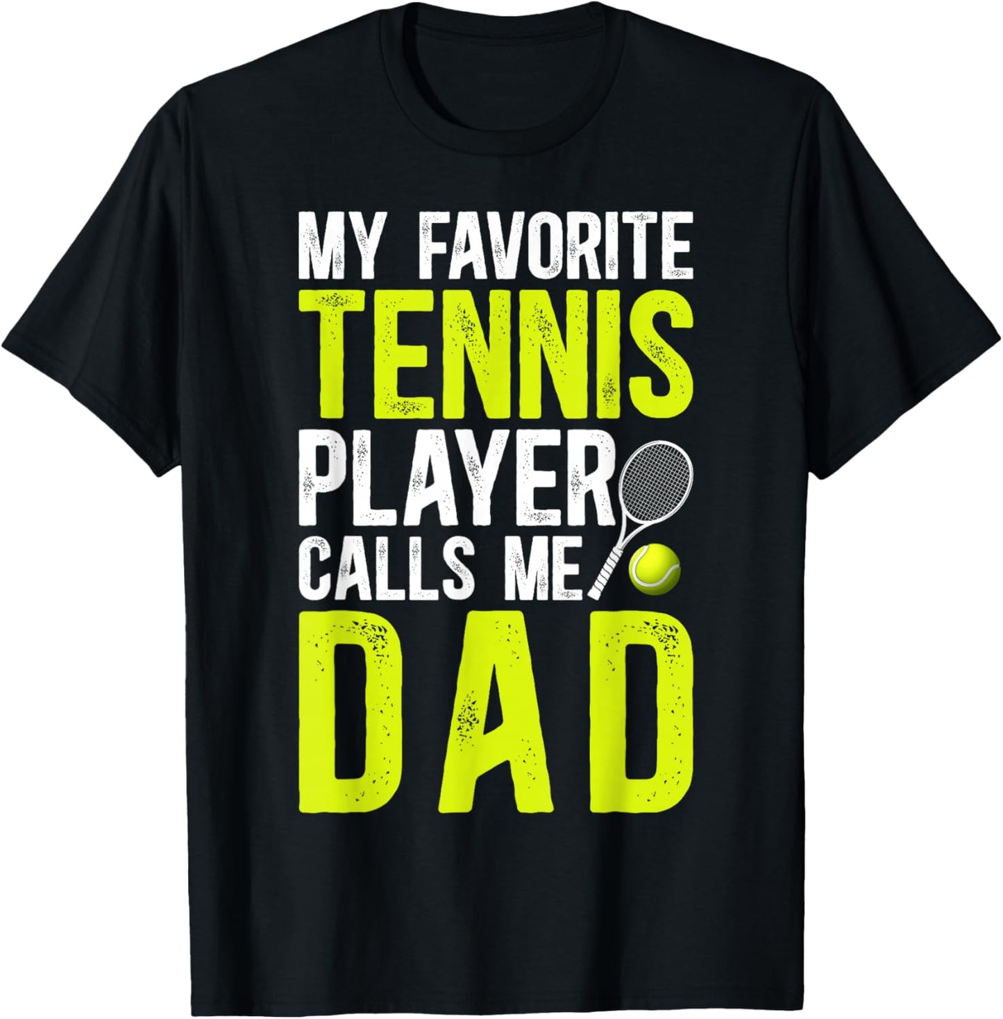 Proud Tennis Dad Of A Tennis Player Dad Tennis Father T-Shirt - T-Shirt | Black