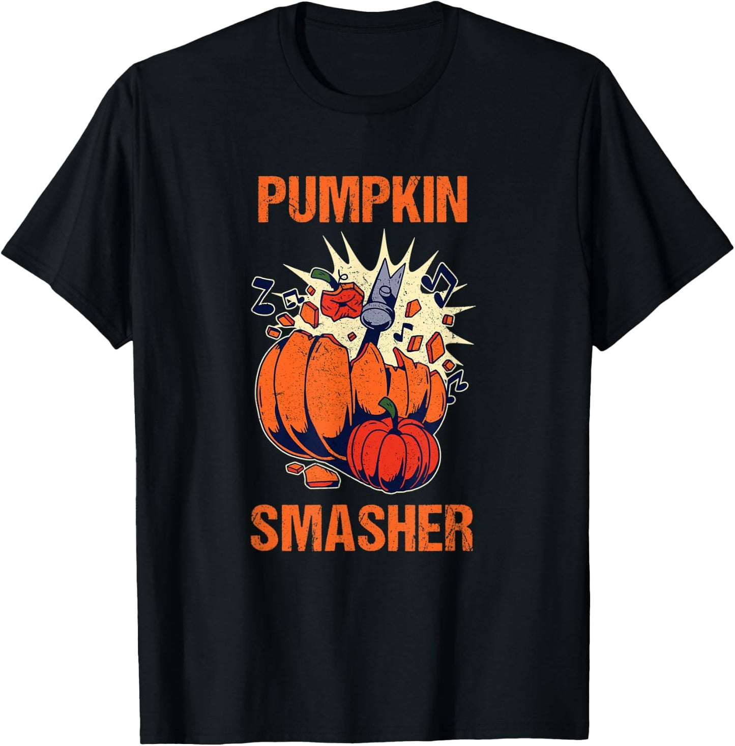 Pumpkin Smasher Halloween Costume Apparel Gift Men Women Kid T-Shirt - T-Shirt | Black