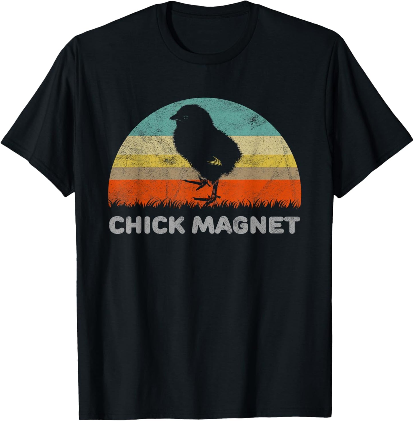 Funny Retro Style Chick Magnet T-Shirt - T-Shirt | Black