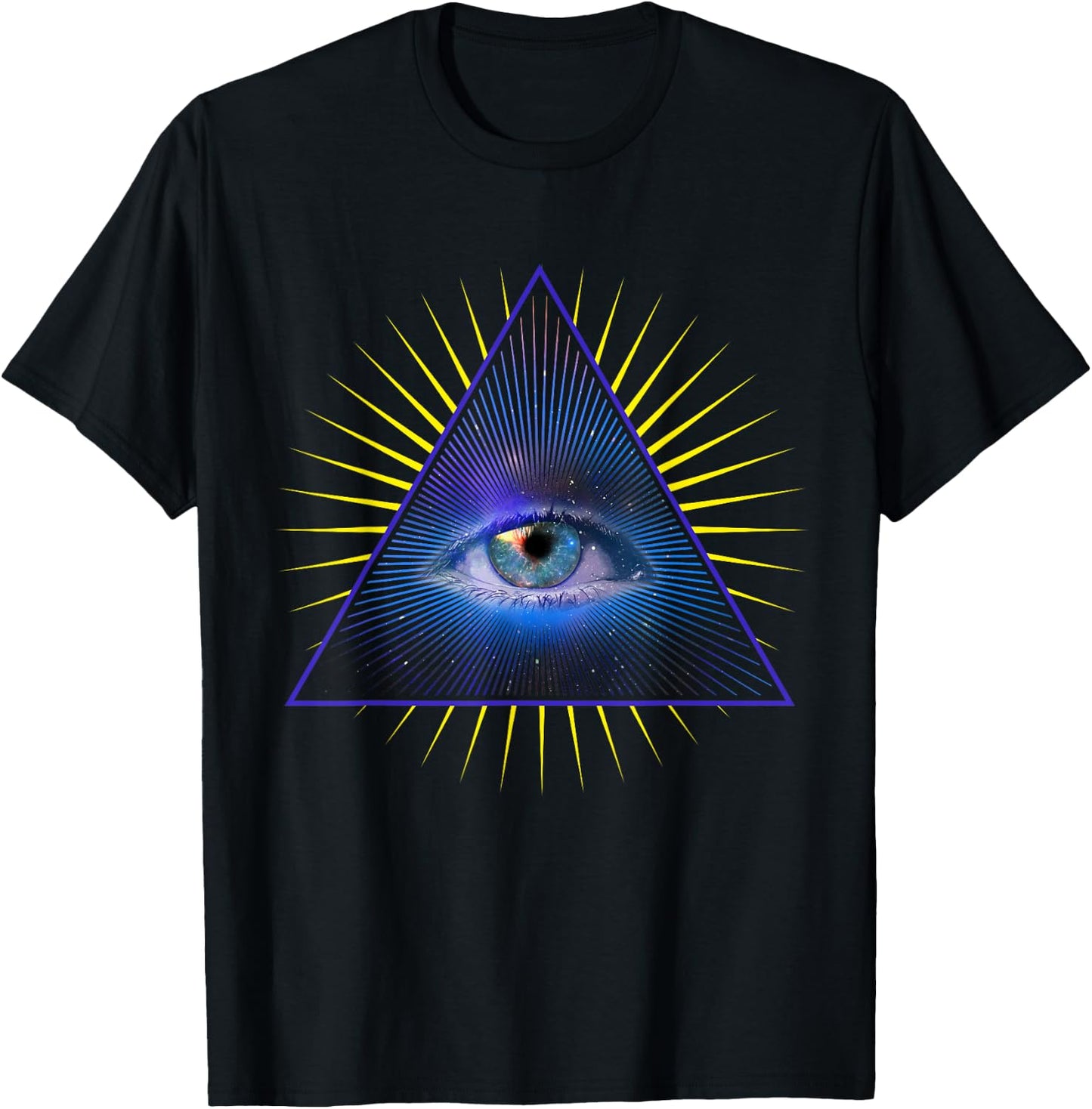 All Seeing Eye Shirt Psychic Meditation Illuminati T Shirt T-Shirt - T-Shirt | Black