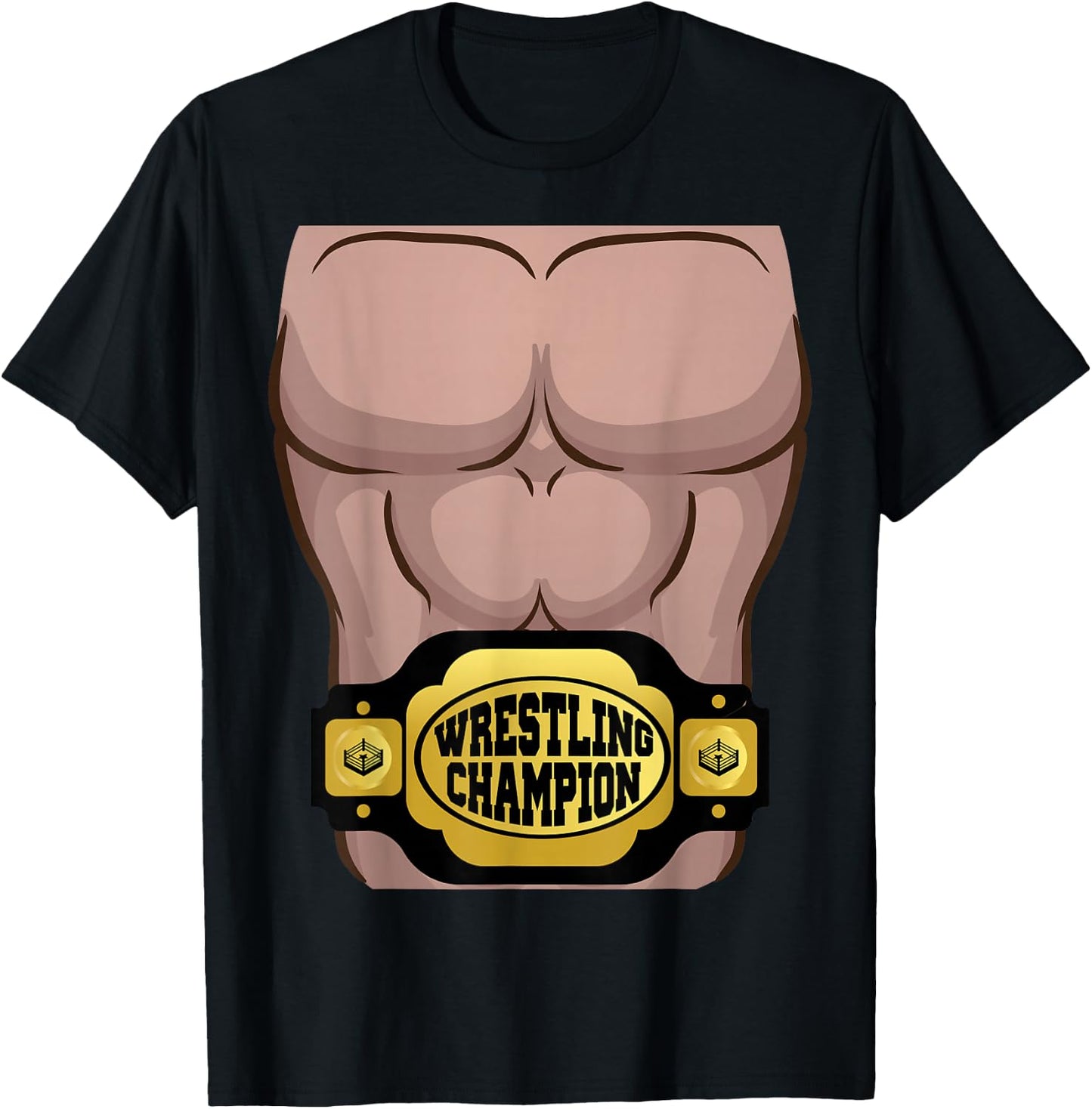 Champion Belt Wrestler Costume Halloween Shirt Kids Adult T-Shirt - T-Shirt | Black
