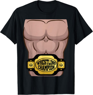 Champion Belt Wrestler Costume Halloween Shirt Kids Adult T-Shirt - T-Shirt | Black