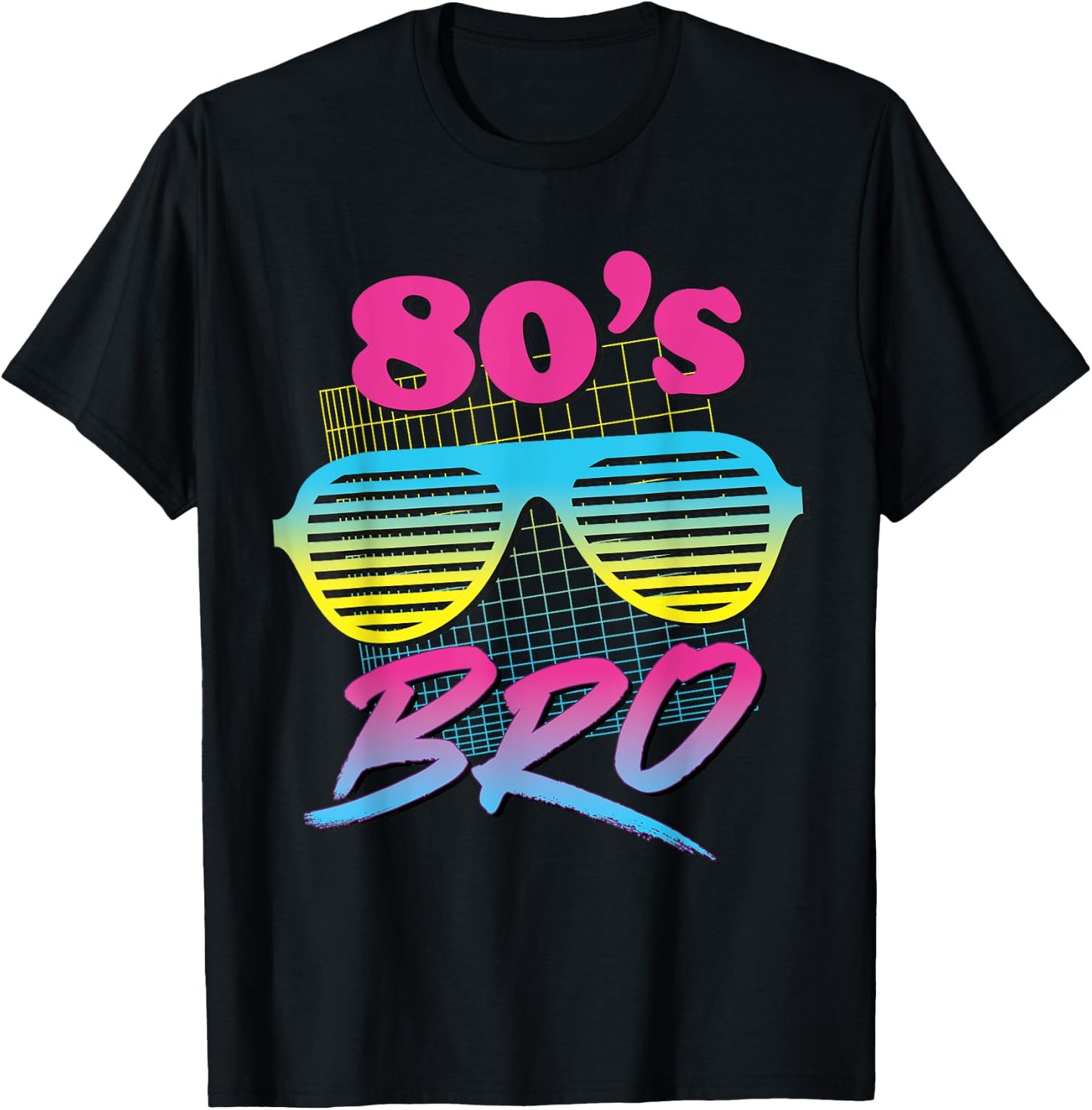 This is My 80s Bro Costume Party T-Shirt - T-Shirt | Black