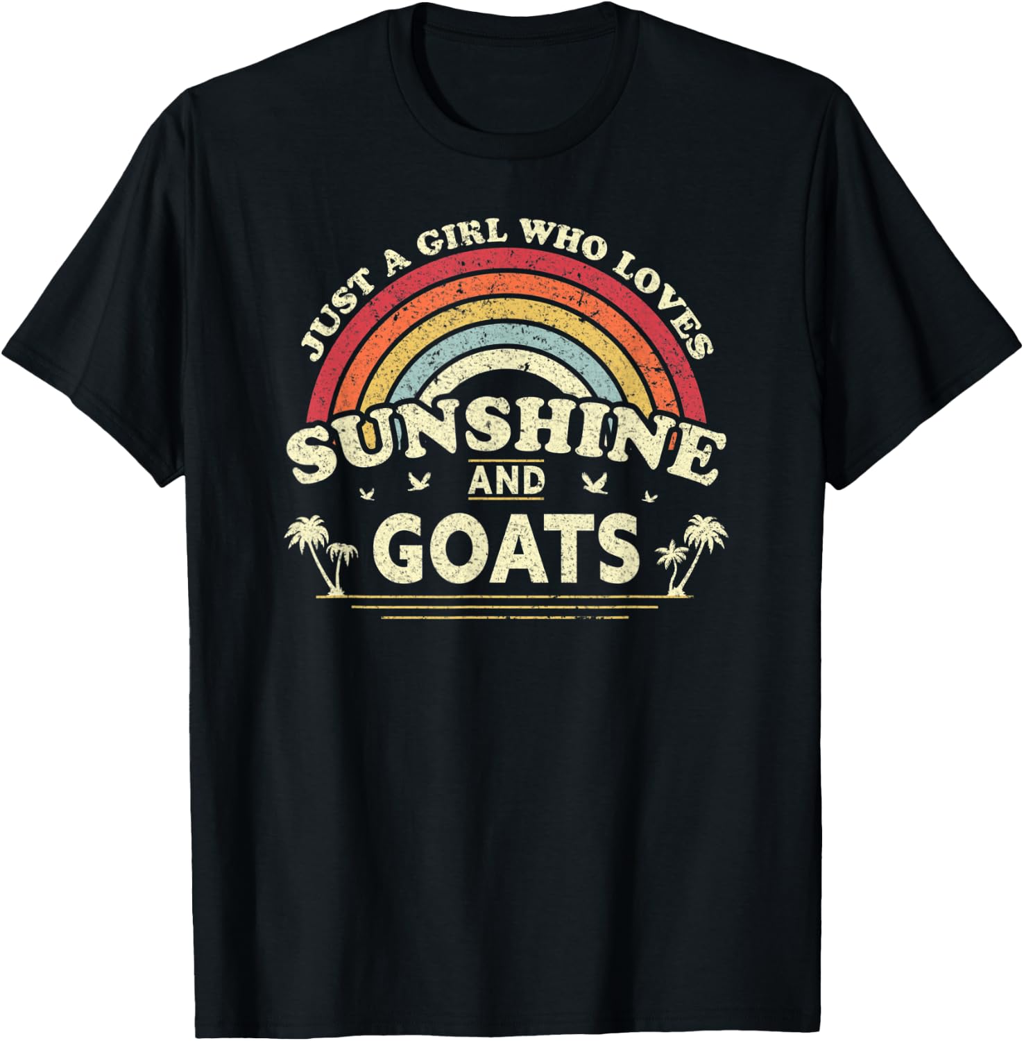 Goat Shirt. Just A Girl Who Loves Sunshine And Goats T-Shirt - T-Shirt | Black