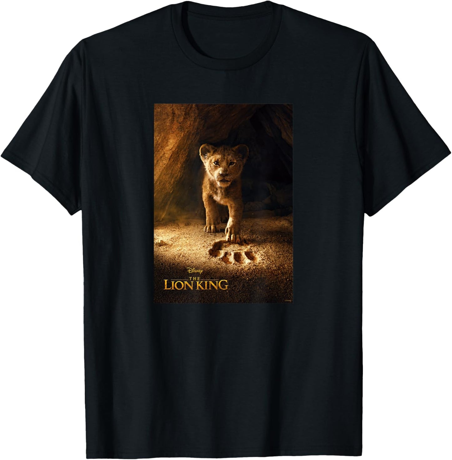 Disney The Lion King Simba Paw Live Action Poster T-Shirt - T-Shirt | Black