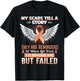 My Scars Tell A Story - Uterine Cancer Awareness Shirt T-Shirt - T-Shirt | Black