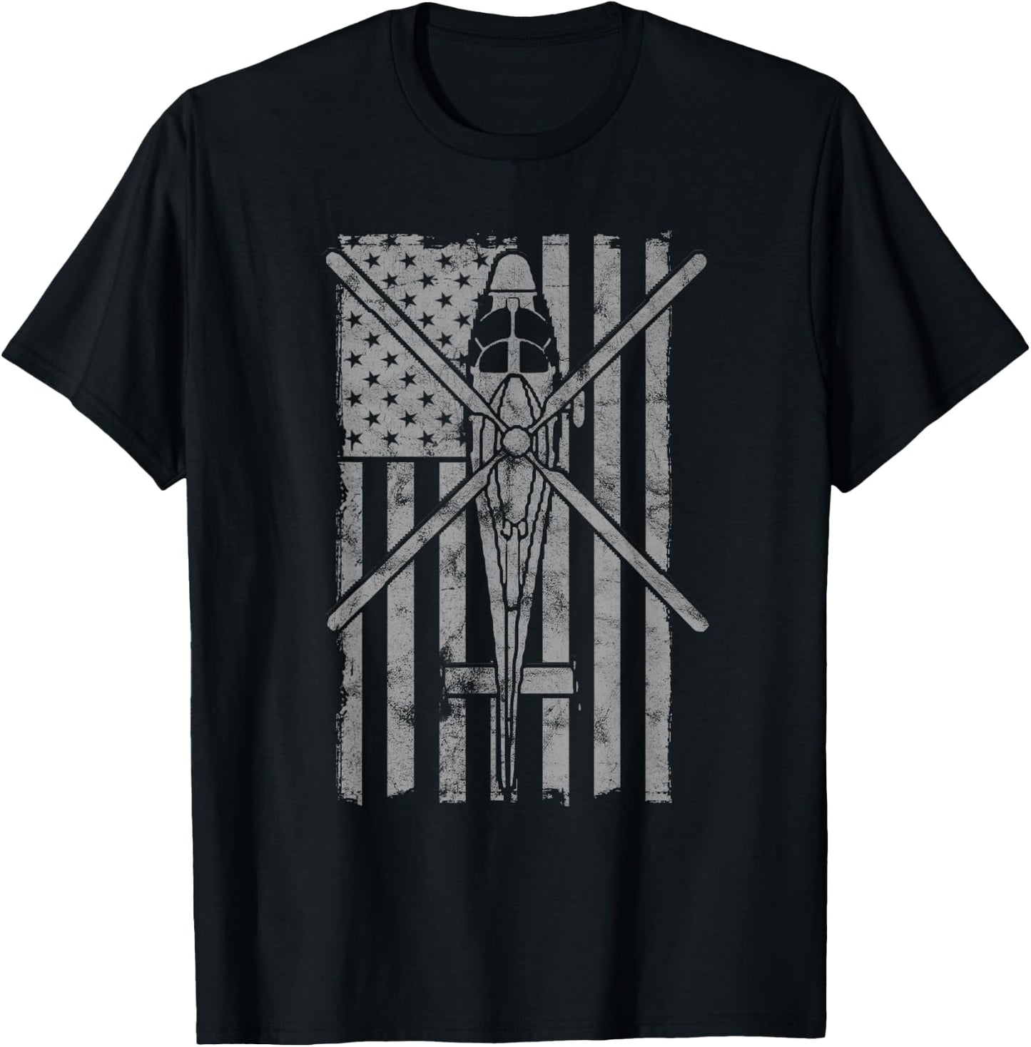 HH-65 Dolphin SAR / Rescue Helicopter Vintage Flag T-Shirt - T-Shirt | Black