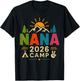 Nana Camp 2026 Fun Family Camping Trip Summer Memories T-Shirt - T-Shirt | Black