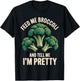 Funny Broccoli Design Women Kids Vegan Broccoli T-Shirt - T-Shirt | Black