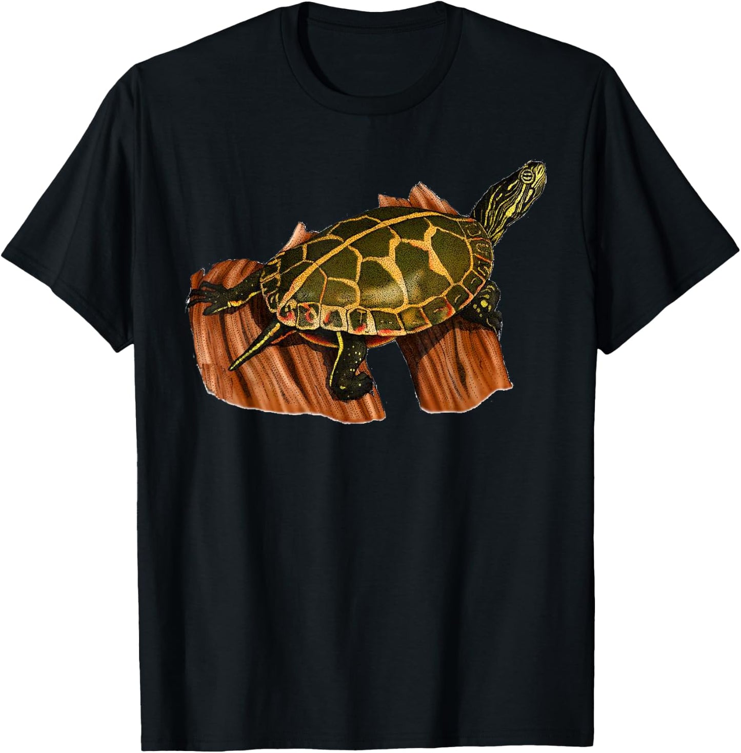 Painted Turtle Shirt - Gift Turtle Lovers T-Shirt - T-Shirt | Black