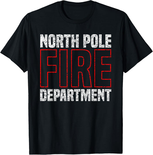 North Pole Fire Department Firefighter T-Shirt - T-Shirt | Black