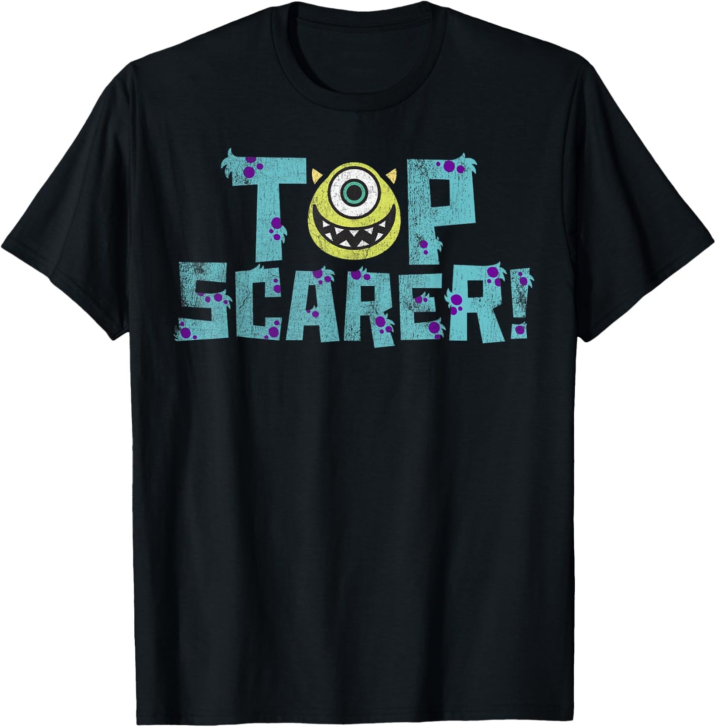 Disney Pixar Monsters Inc. Mike Wazowski Top Scarer T-Shirt - T-Shirt | Black