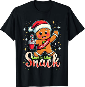 out here looking like a snack christmas funny BouJee Xmas T-Shirt - T-Shirt | Black