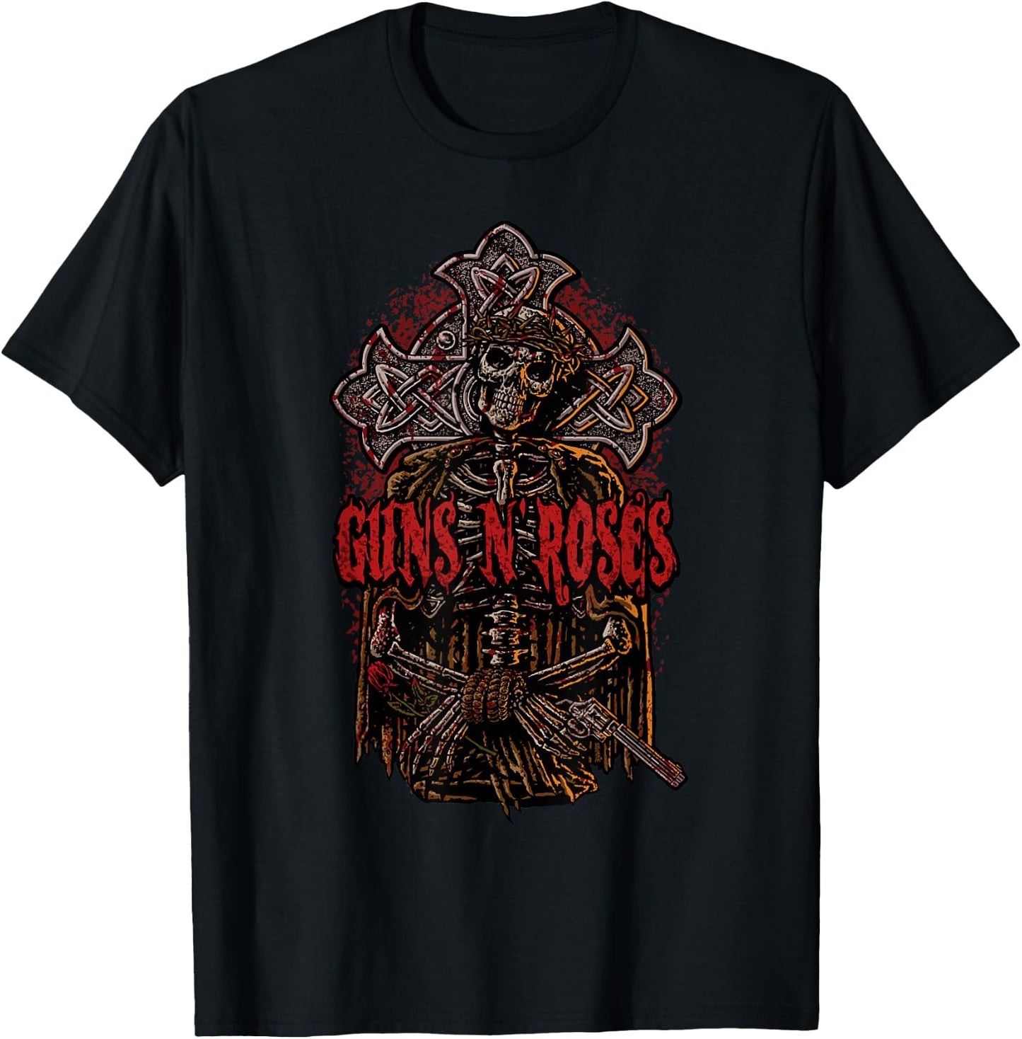 Guns N' Roses Official Skeletous T-Shirt - T-Shirt | Black