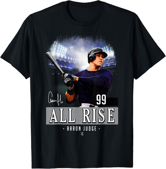 Aaron Judge All Rise New York Baseball MLBPA T-Shirt - T-Shirt | Black
