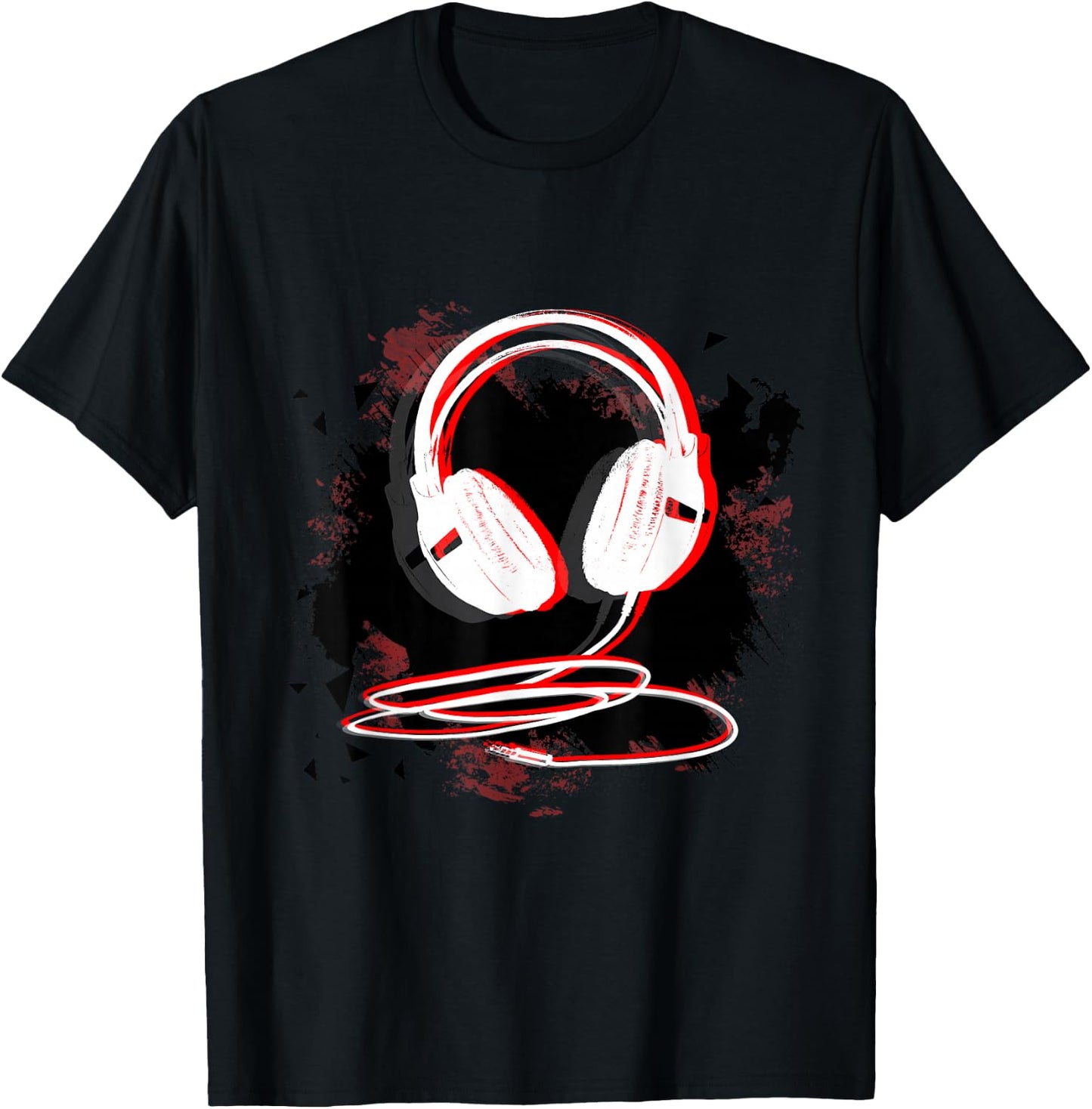Music Sound Headphones DJ Gift T-Shirt - T-Shirt | Black
