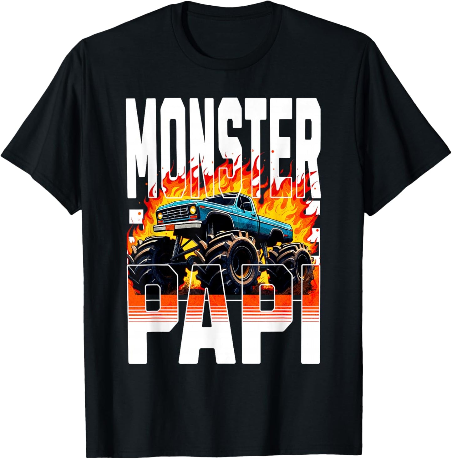 Monster Truck Papi Family Matching Monster Truck Fans T-Shirt - T-Shirt | Black