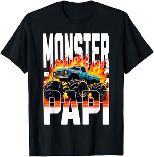 Monster Truck Papi Family Matching Monster Truck Fans T-Shirt - T-Shirt | Black