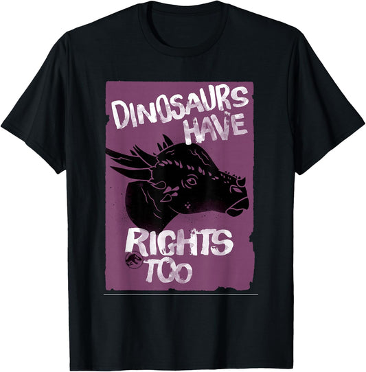 Jurassic World Fallen Kingdom: Dinos Have Rights Too T-Shirt - T-Shirt | Black