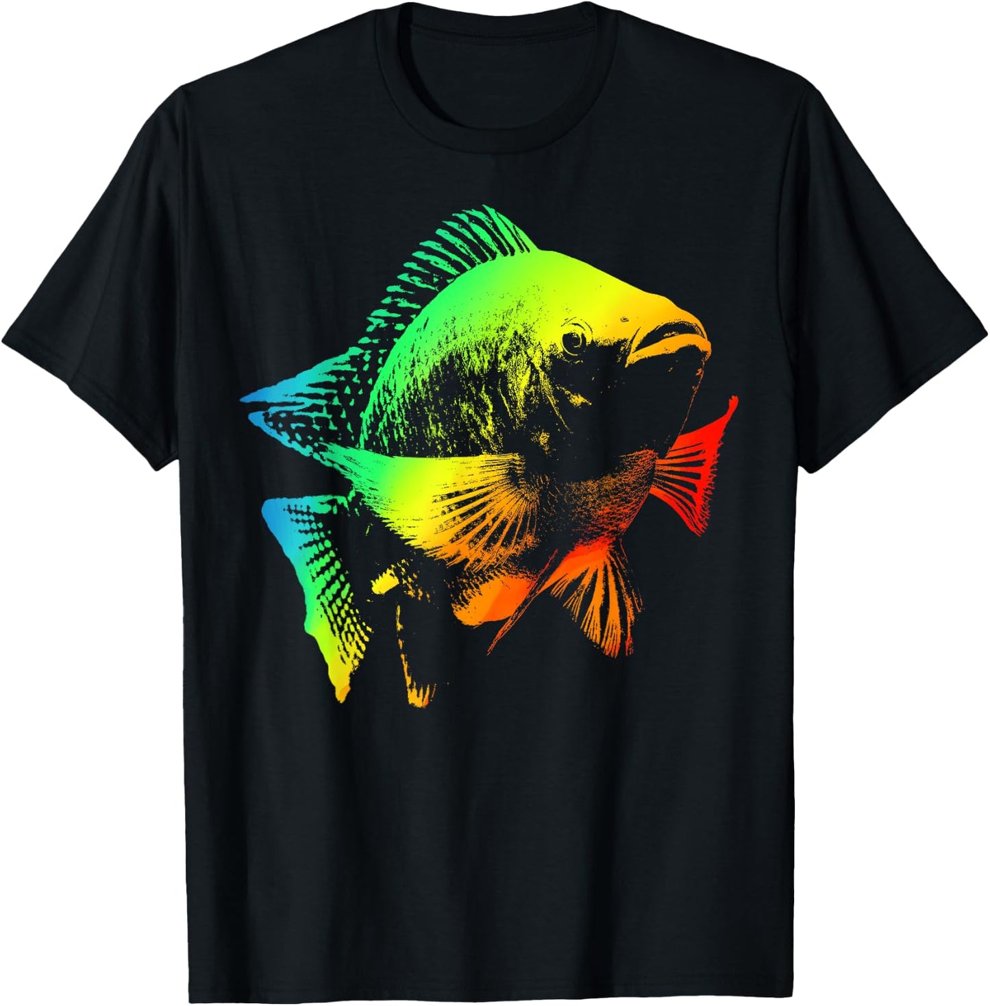 TILAPIA Colorful Rainbow Retro T-Shirt - T-Shirt | Black