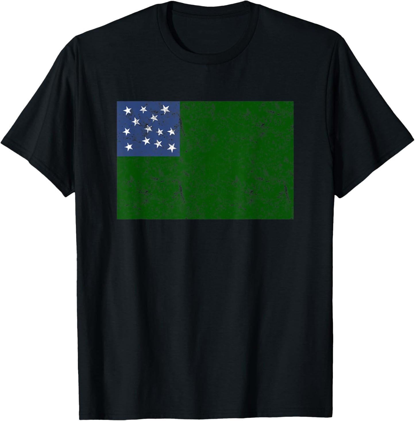Green Mountain Boys Vermont Republic Flag USA T-Shirt - T-Shirt | Black