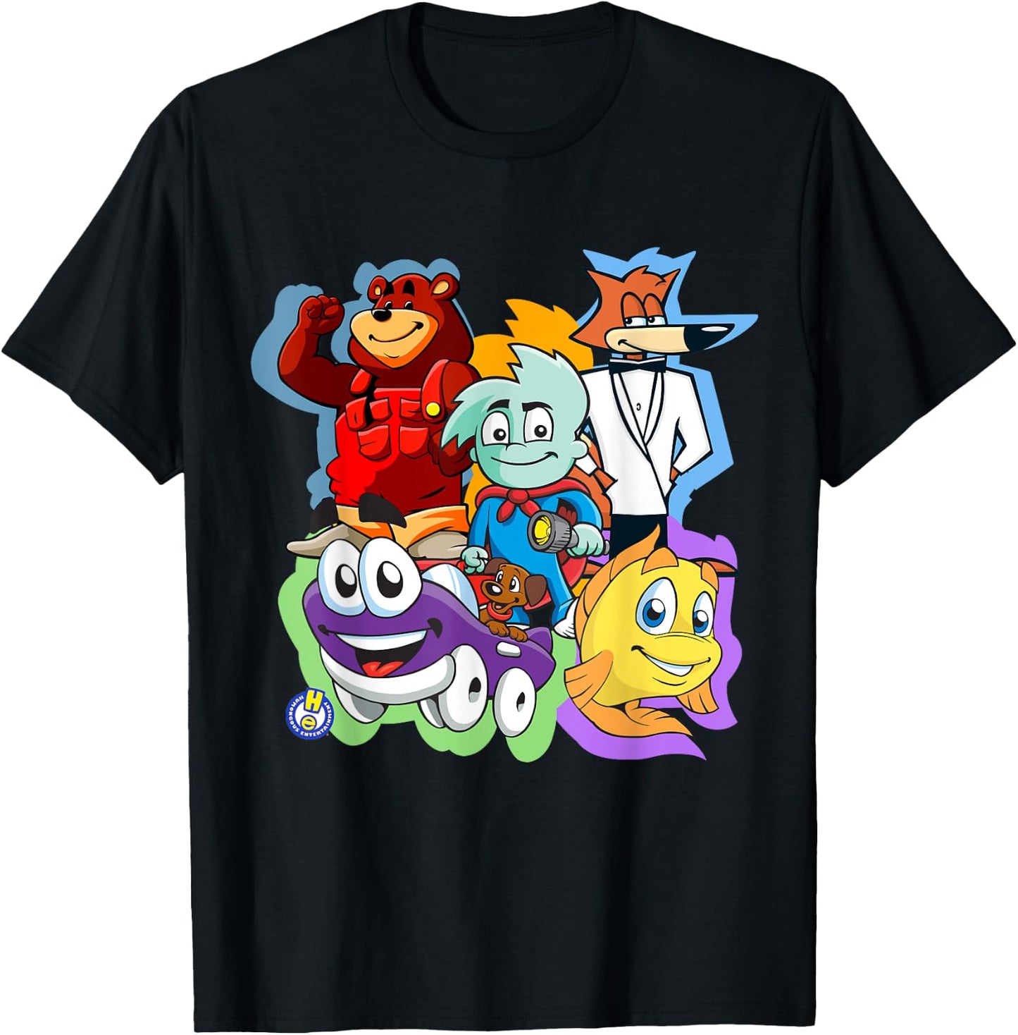 Humongous Entertainment: Humongous All-Stars T-Shirt - T-Shirt | Black