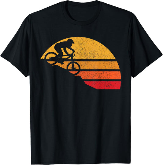 Mountain Bike Vintage MTB Downhill Biking Cycling Biker Gift T-Shirt - T-Shirt | Black
