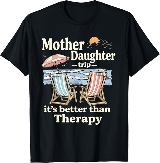 Mother and Daughter Vacation Beach Trip Mother’s Day T-Shirt - T-Shirt | Black