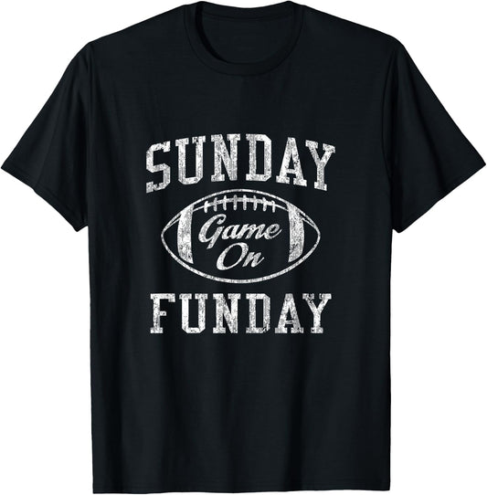 Vintage Sunday Funday T Shirt Dallas Football Retro T-Shirt - T-Shirt | Black
