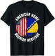 Bosnia Outfit & Women US American Bosnian Flag T-Shirt - T-Shirt | Black