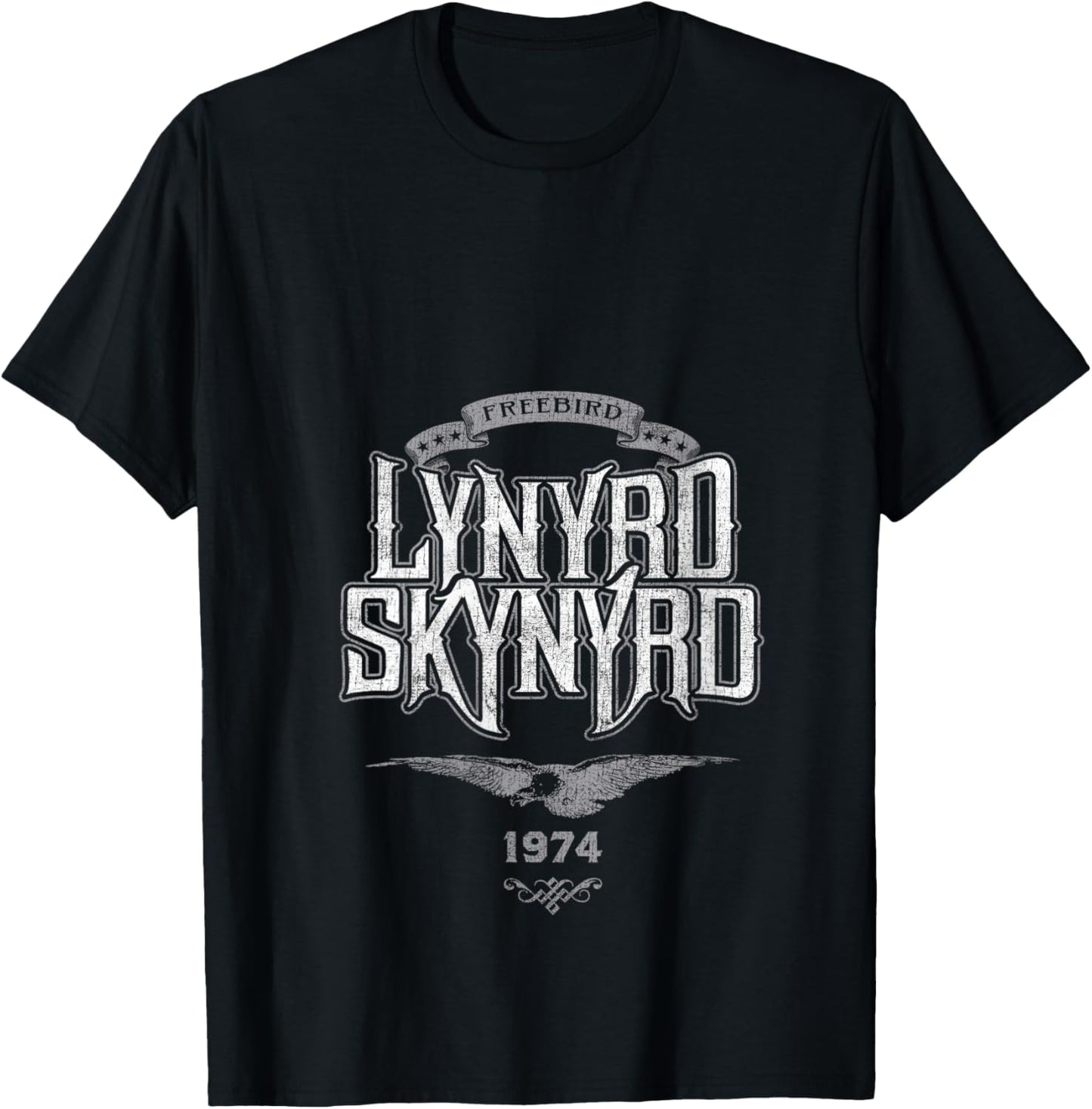 Women's Lynyrd Skynyrd Freebird Retro Logo 1974 Rock Music 70s Gifts V-Neck T-Shirt - T-Shirt | Black