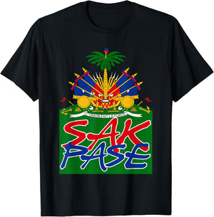 Sak Pase | Cute Haitian Creole Pride Gift T-Shirt - T-Shirt | Black