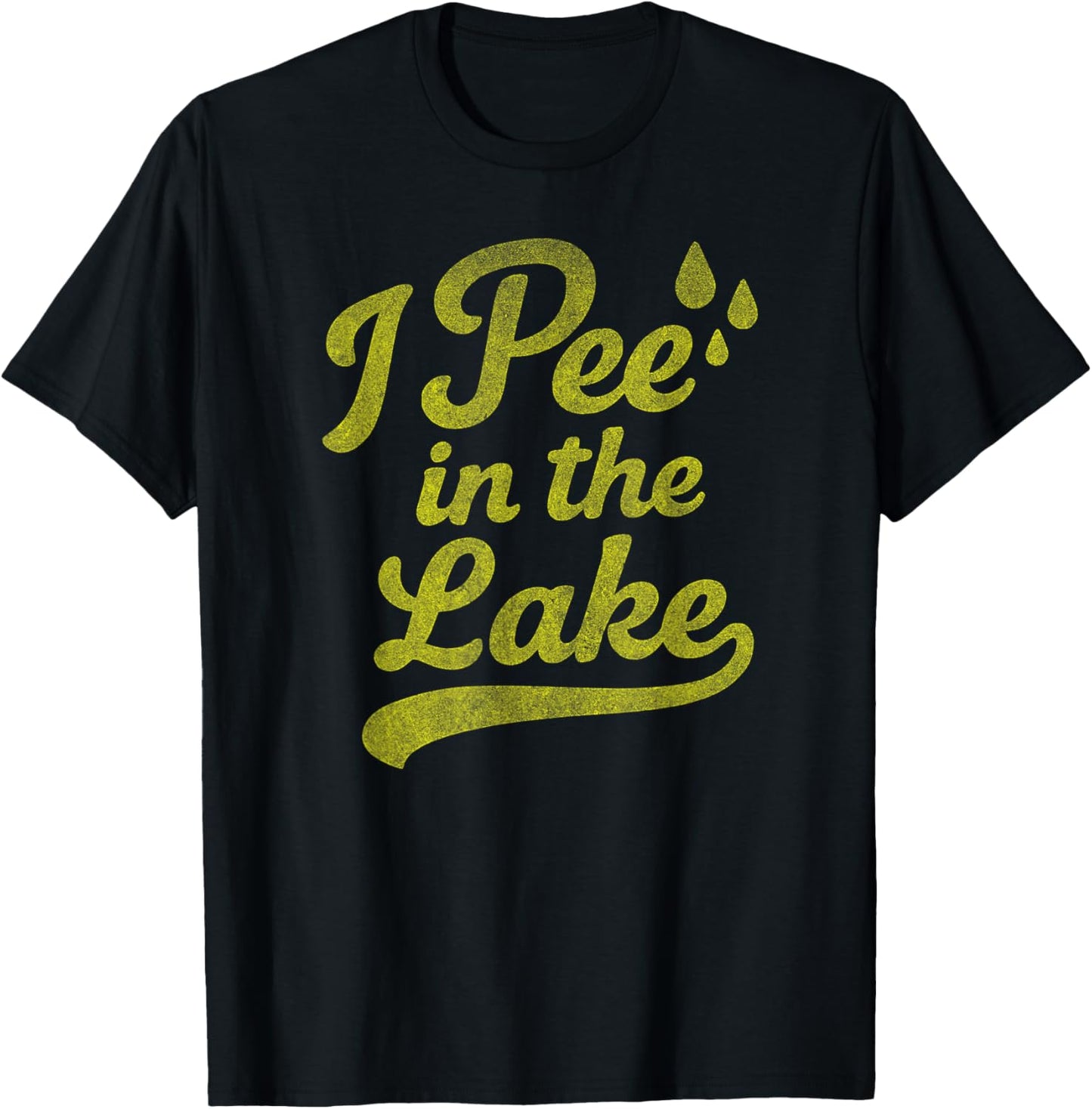 I Pee in THE Lake Funny Summer Vacation Boating Swimming T-Shirt - T-Shirt | Black